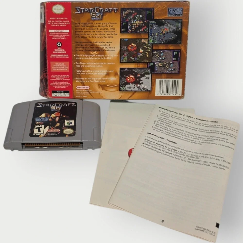 STARCRAFT 64 BOX And CART -No Manual TESTED WORKS RARE GAME